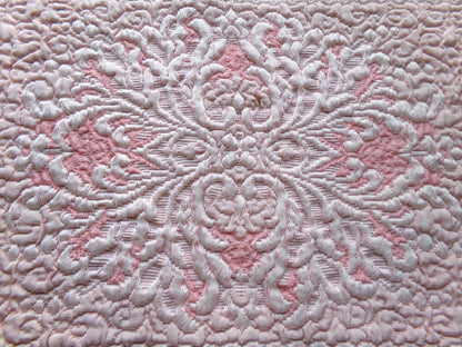 Vintage Luxury Pink Tapestry Fabric, Shimmer Woven Heavyweight Sewing Material, Lovely for Small Bags, Wall Hanging, 19" x 23" inch piece