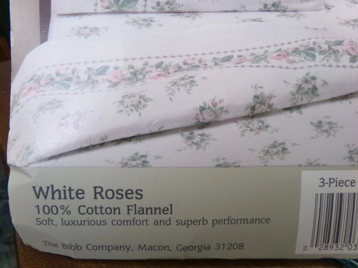 Pink Rose Vintage Flannel Sheet Set DreamStyles Floral TWIN Bedding