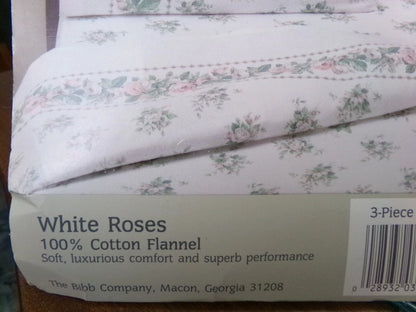 Pink Rose Vintage Flannel Sheet Set DreamStyles Floral TWIN Bedding