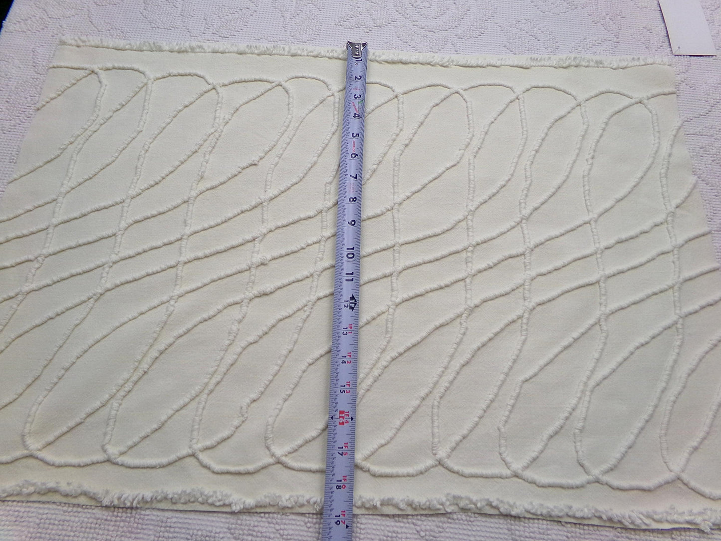 Dimensional Illusion Vintage Chenille Fabric, Fascinating Design, 18" x 25" piece