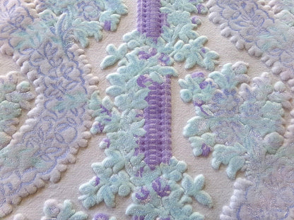 cut velvet fabric starry shimmer luxury Bates vintage tapestry chenille material, 12" x 21" inch piece ideal in totes & bags