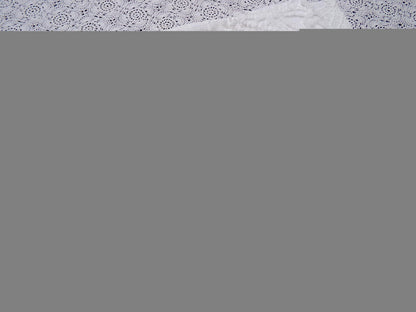 Vintage White Chenille Fabric Piece Pearl Pops 18 x 24" Quilt Craft Sewing Material
