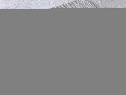 Chic Mocha Vintage Chenille Fabric Silver Lurex & White Pearl Pops 20" x 24"