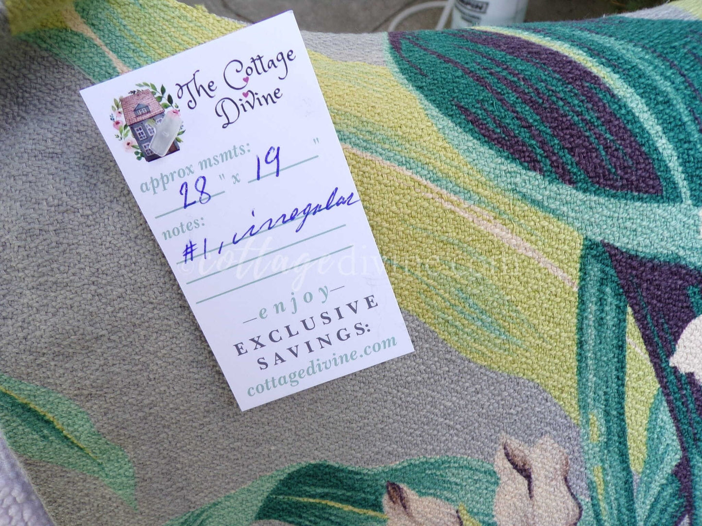 Tropical Vintage Barkcloth Fabric Piece, Salvaged MCM Exotic Botanical Island Hibiscus Print, 19" x 28" cut piece for fiber arts, sewing