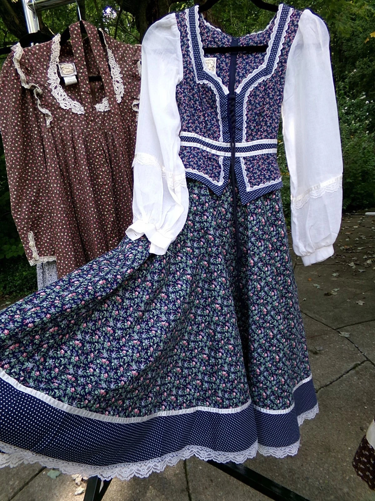 VTG PRAIRIE DRESSES GUNNE SAX, CANDI JONES, STARINA RESELLER LOT of 6 1970s Boho