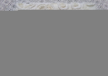 Vanilla Twist Vintage Chenille Fabric Piece 20x25" Floral Curlicue Craft Sewing Material