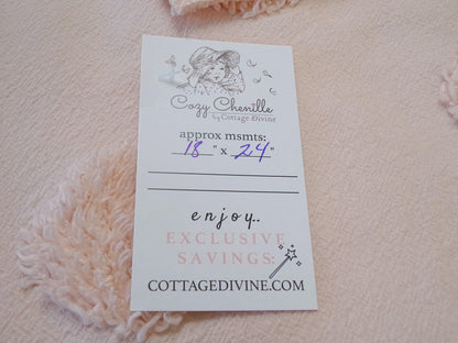 blush pink vintage style chenille fabric, large dot quilt sewing material, 18" x 24" piece