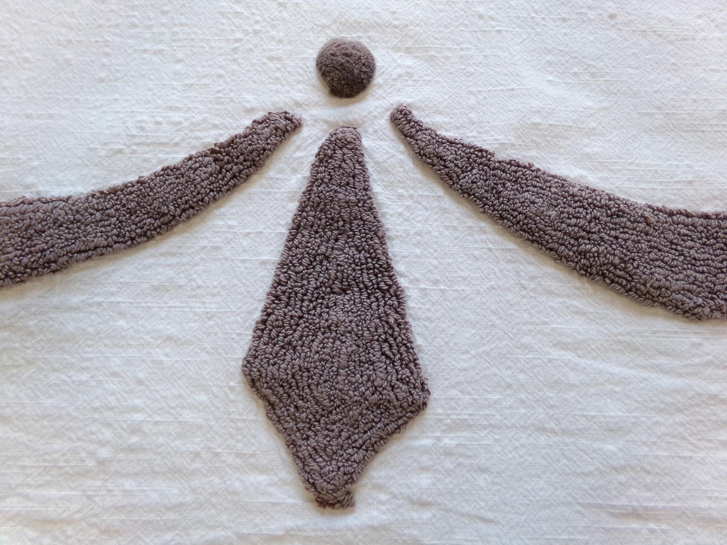 country prim vintage chenille fabric, chocolate swags vintage texturized cotton 18" x 24" cut piece, great for pillows, quilting & crafts