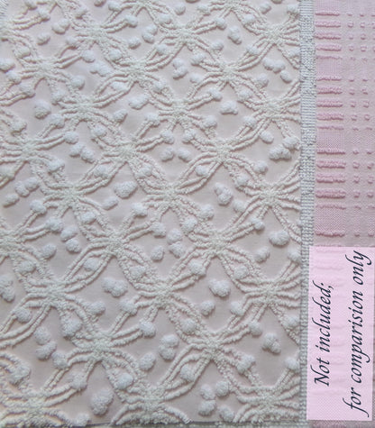 Feather Pink Vintage Chenille Fabric, Needletuft Rings & Overtufted Pops, Quilter's Favorite 18" x 24" Piece