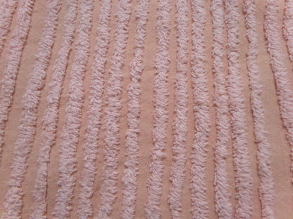 Vintage Striped Chenille Fabric, 13" x 42" Long Piece Quilt Material
