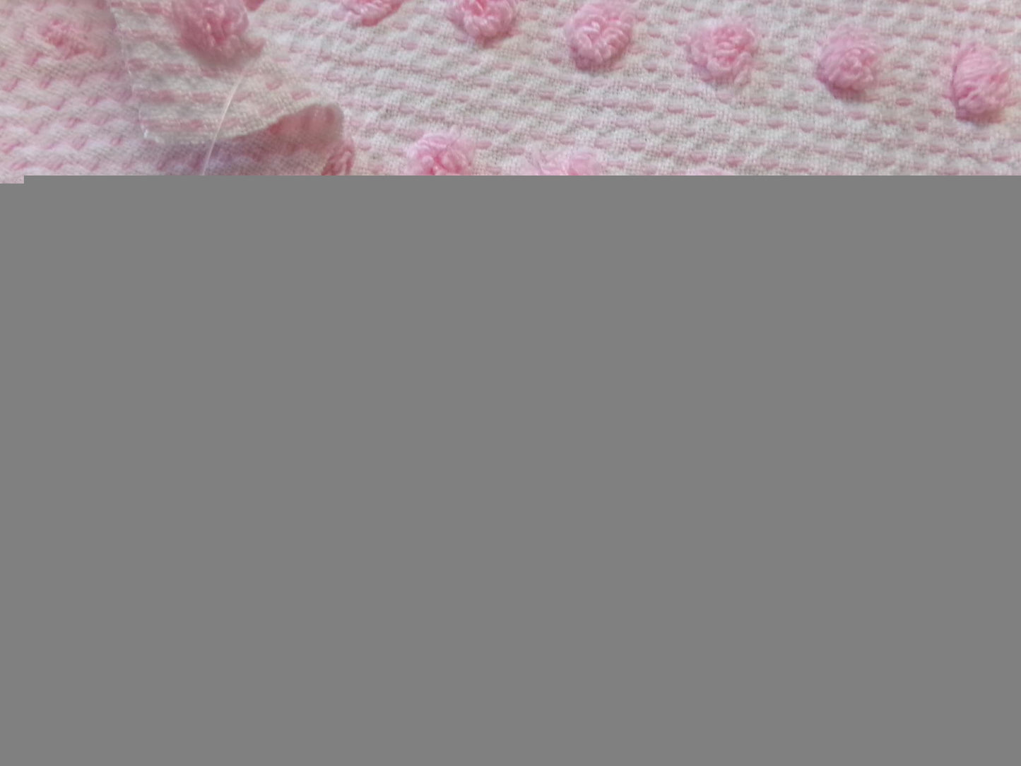 Pink Pops Vintage Chenille Woven Bedspread Fabric 20x19"