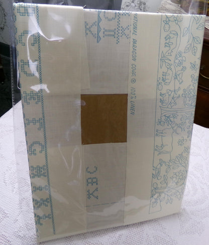 Rare THE FARM Vintage Sampler Embroidery Kit Paragon Stitchery S-7201 Belgian Linen Canvas