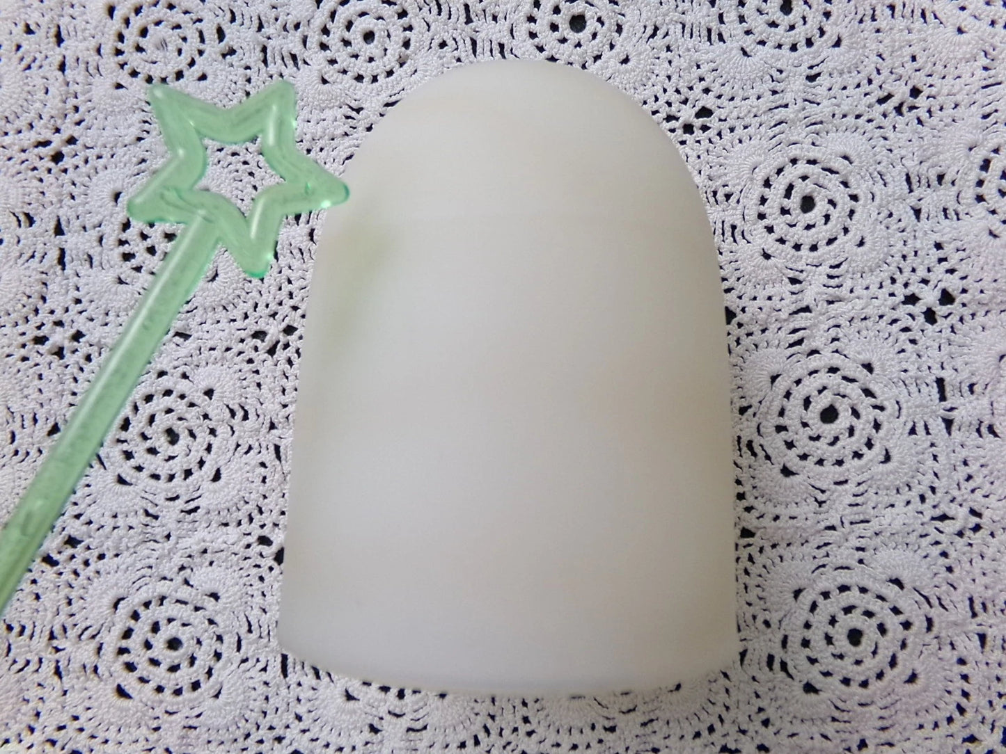 Vtg Fenton Fairy Lamp Angel Praying Heavenly Pink Roses Handpainted Jackson #10