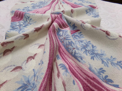 Vintage Barkcloth Fabric, Pussy Willow Design, 16x24" Piece