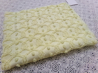 Infinity Links Vintage Chenille Bedspread Fabric 18x24" Yellow Pops Quilting Material