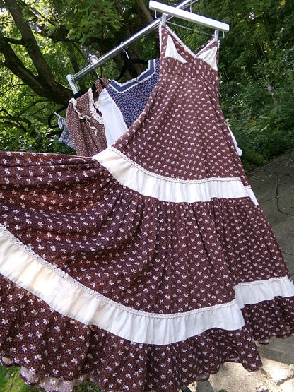 VTG PRAIRIE DRESSES GUNNE SAX, CANDI JONES, STARINA RESELLER LOT of 6 1970s Boho
