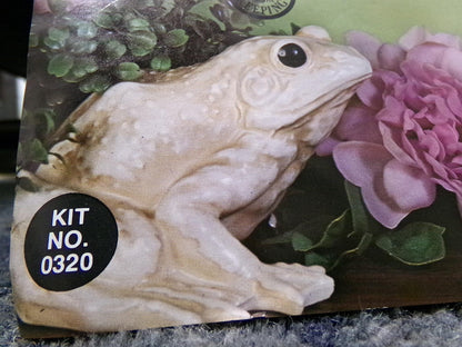 LILY POND Vintage CREWEL Embroidery Kit, Paragon Stitchery #0320, Water Lilies & Frogs