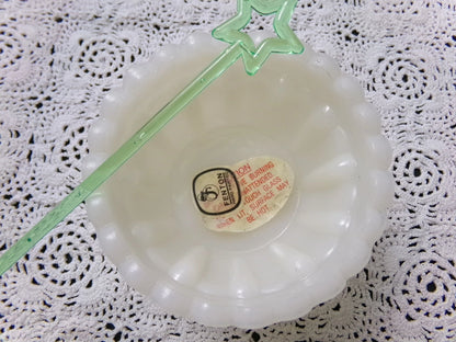 Vtg Fenton Fairy Lamp Angel Praying Heavenly Pink Roses Handpainted Jackson #10