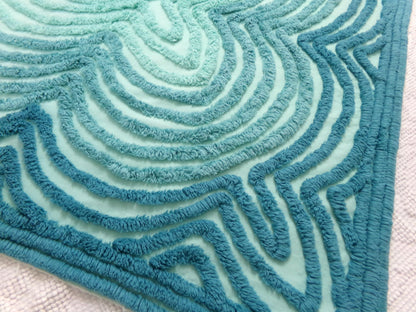 dramatic waves vintage chenille bedspread fabric, captivating quilt material 31" x 19"