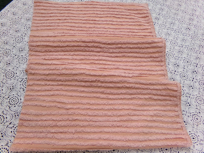 Vintage Striped Chenille Fabric, 13" x 42" Long Piece Quilt Material
