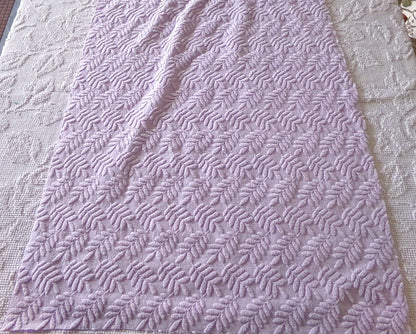Lilac Fern Wisps Vintage Woven Fabric Piece, 19" x 25" inches, Delicate Bates Design Beautiful in Tote Bags & Pillows