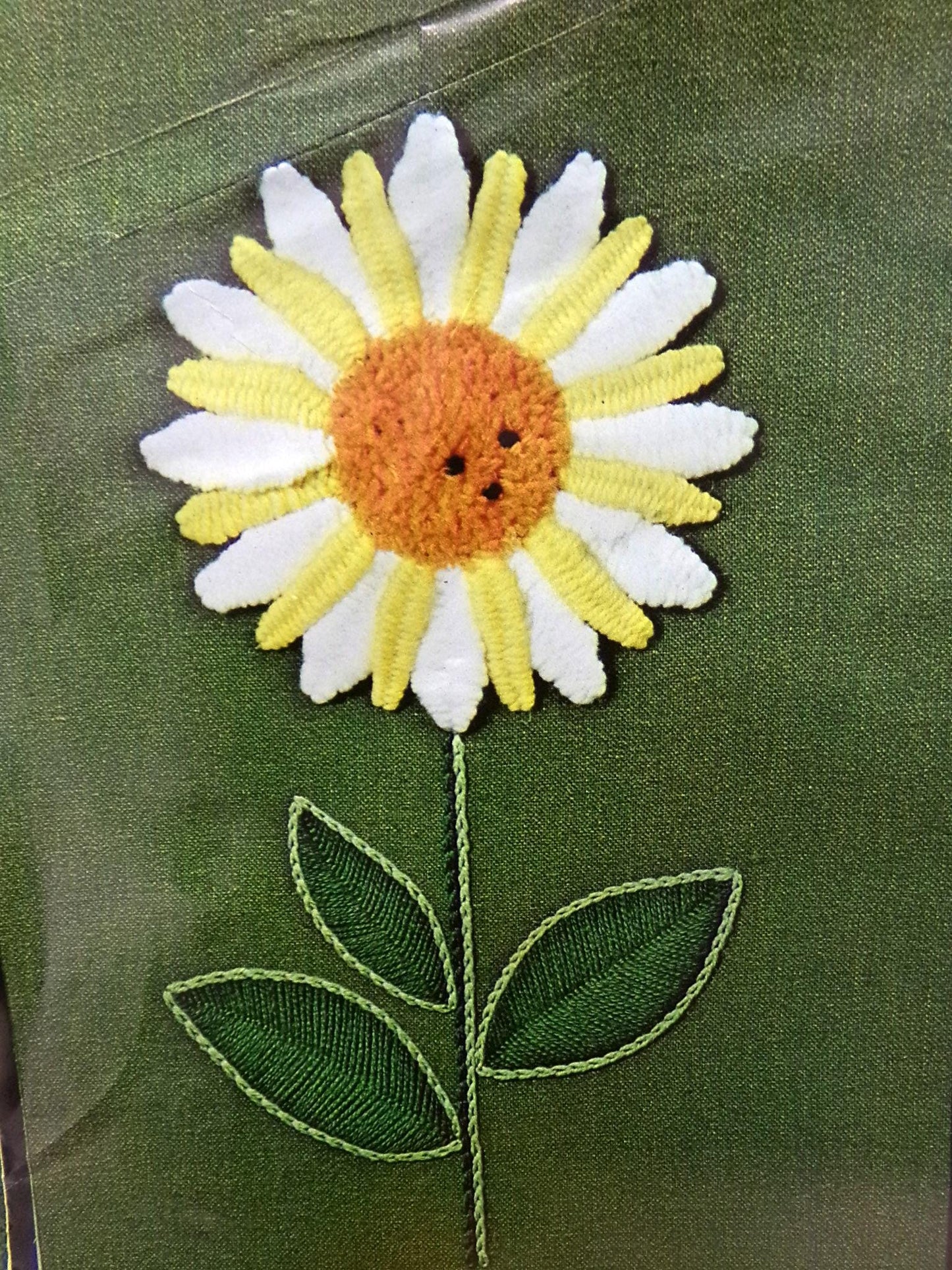 DAISY Boho Crewel Embroidery Kit, Vintage Paragon Stitchery 0317 Phyllis Hall Canvas Patina/Fade