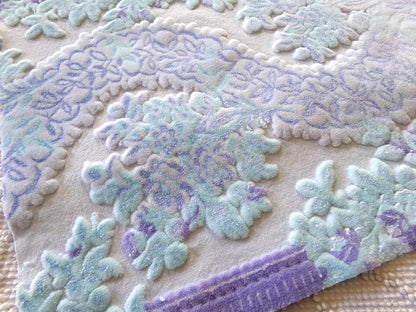 cut velvet fabric iridescent shimmer luxury Bates vintage tapestry chenille material, 12" x 21" inch piece ideal in totes & bags