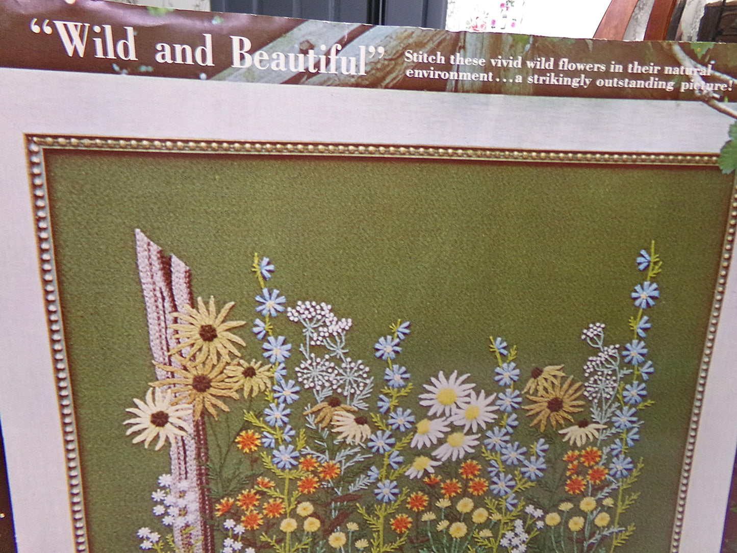 WILD and BEAUTIFUL Vintage Crewel Stitchery Kit, Paragon Needlecraft 0544