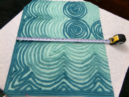 optic waves vintage chenille bedspread fabric, dramatic sewing & quilt material 27" x 23"