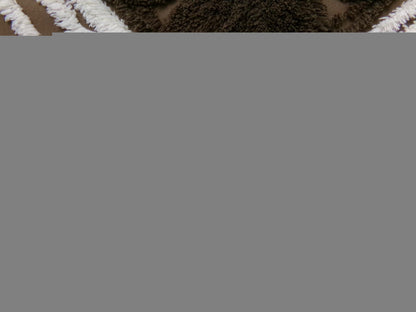 chocolate cake vintage chenille bedspread fabric 16x17.5"