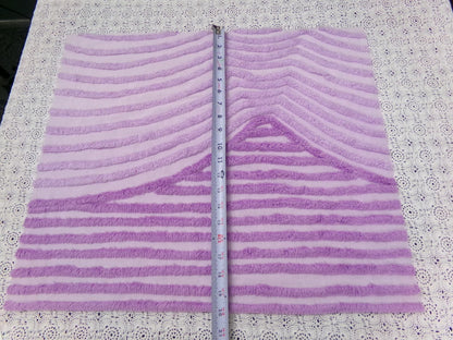 Lavender Vintage Chenille Fabric, Optic Geometric Design, 19x22" Piece