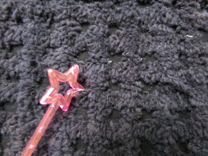 Black Vintage Chenille Fabric 18x24" Plush Waffle Grid Quilt Material