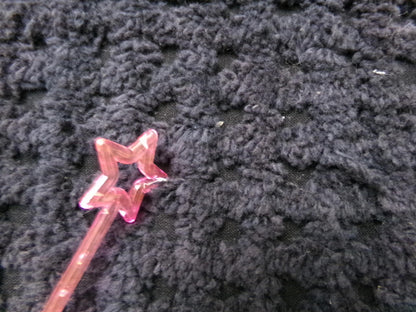 Black Vintage Chenille Fabric 18x24" Plush Waffle Grid Quilt Material