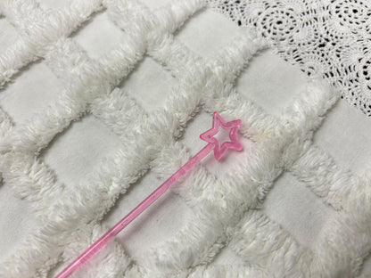 White Lattice Vintage Chenille Fabric 12x28" Plush Flower Piece