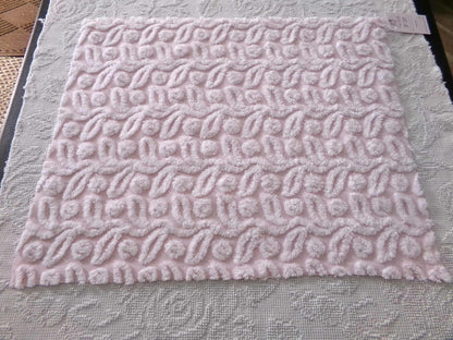Pink Ivy Berry Vintage Chenille Fabric, Sewing Material for quilts, pillows & crafts, 18" x 24" inch Piece