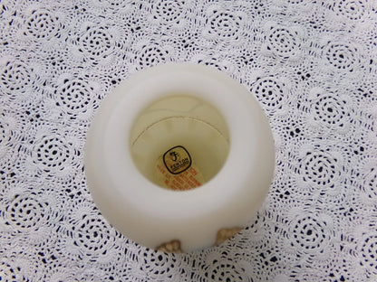 Vtg Fenton Fairy Lamp Angel Praying Heavenly Pink Roses Handpainted Jackson #10