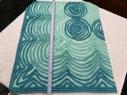 optic waves vintage chenille bedspread fabric, dramatic sewing & quilt material 27" x 23"