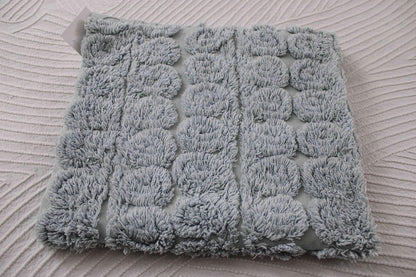 Stardust Blue Vintage Chenille Fabric 22 x 25" Plush Curlicues Quilt Material