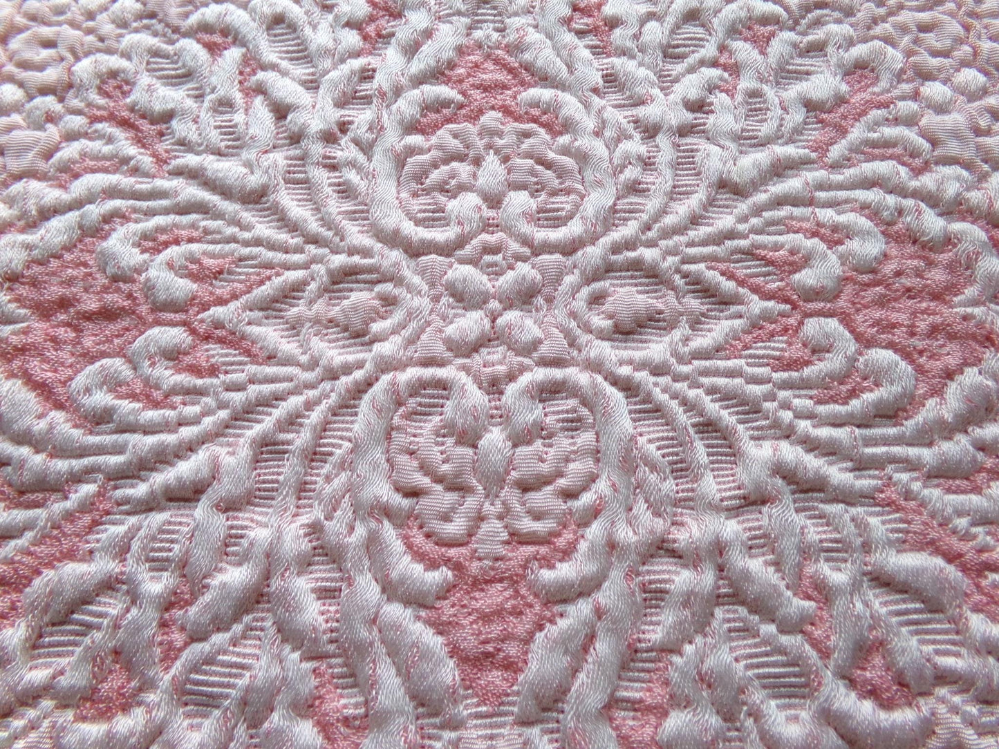 Vintage Luxury Pink Tapestry Fabric, Shimmer Woven Heavyweight Sewing Material, Lovely for Small Bags, Wall Hanging, 19" x 23" inch piece