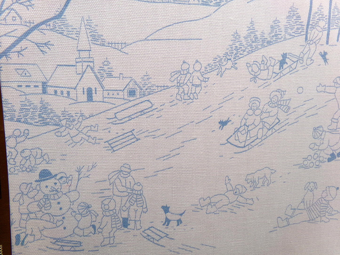 WINTER FUN Crewel Embroidery Kit, Vintage Paragon Needlecraft 0926, Snow Scene Wall Art