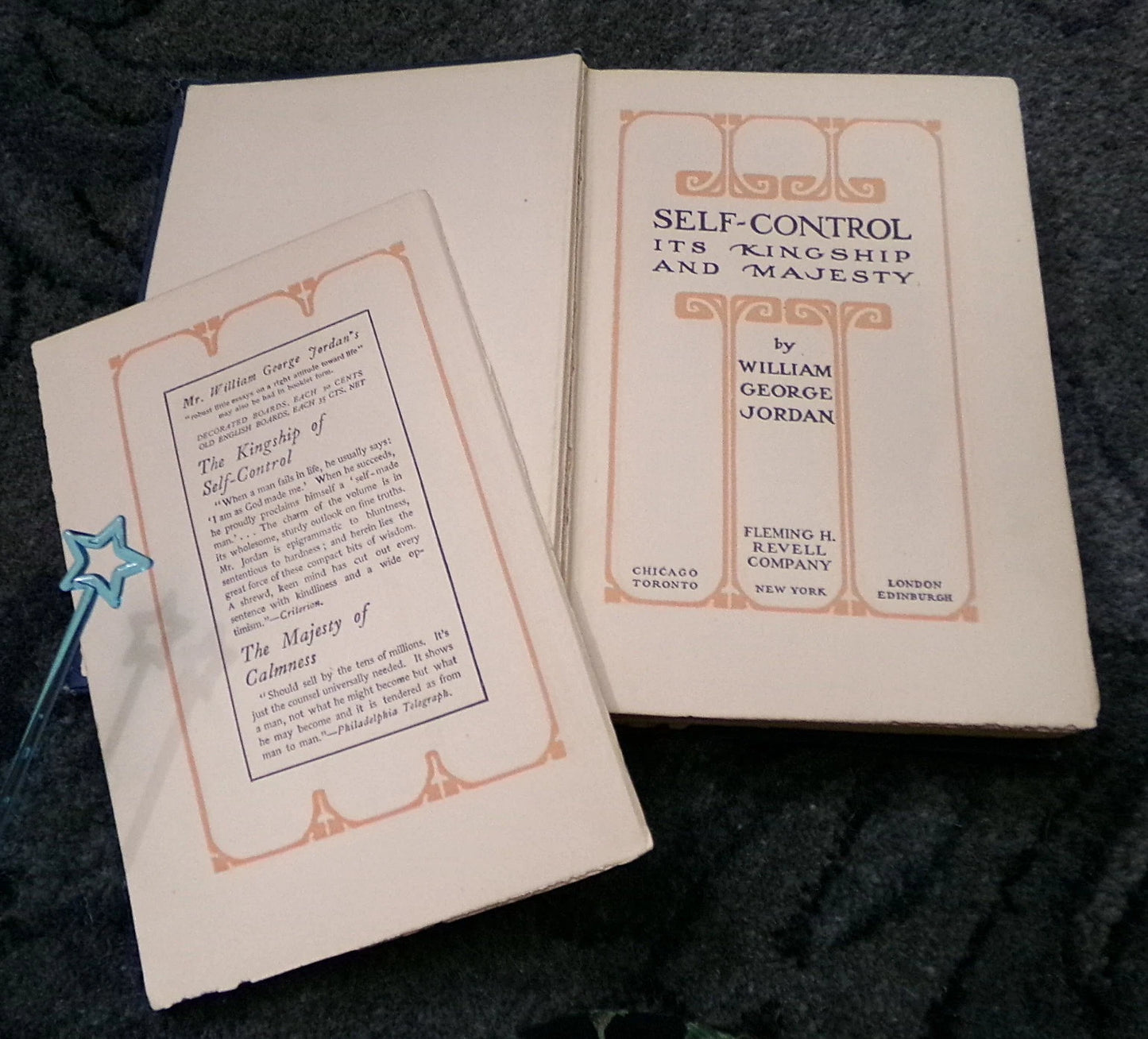 William George Jordan Antique Book Lot of 3 Self-Control Kingship Individuality
