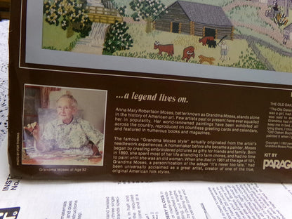 Paragon The OLD OAKEN BUCKET Crewel Embroidery Kit 0569 Vintage Grandma Moses Design