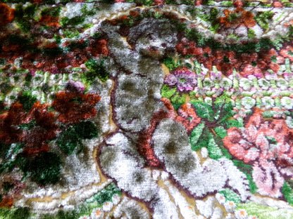 Shadow Cherub Vintage Cut Velvet Fabric Tapestry Piece 18x23.5"