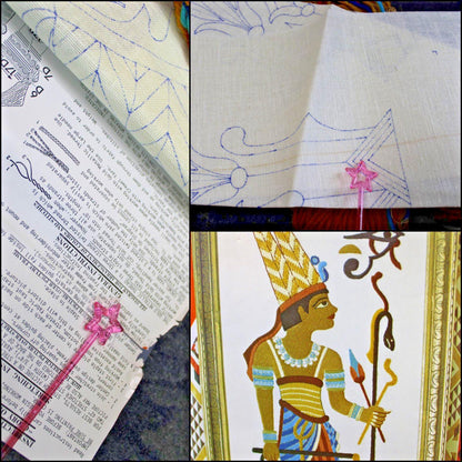 GLORY OF EGYPT Vintage Crewel Embroidery Kit Paragon 0720 Egyptian Wall Hanging