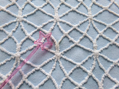 shabby weathered blue chenille fabric, vintage quilt material, 16.5" x 24" lightweight cotton piece