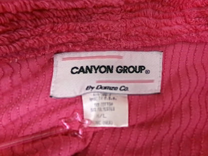 Canyon Group Vintage Chenille Robe, Pink Tropical Fish Short Beach Coverup Bathrobe Kimono Sleeves, M/L
