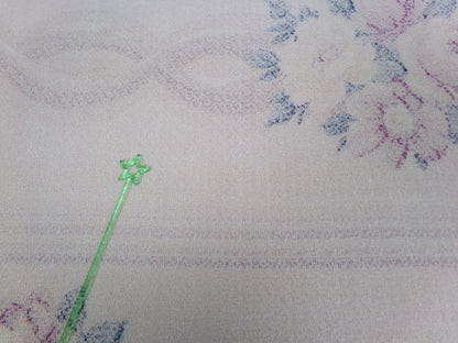 Glencourt Vintage Floral Barkcloth Fabric, Champagne Beige 20" x 26" Deconstructed Curtain Panel