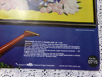 CAROL'S GARDEN Vintage Crewel Embroidery Kit Paragon Needlecraft 0715 Carol & Don Henning