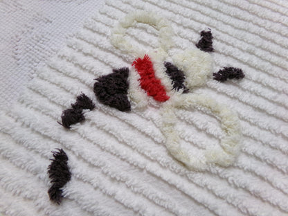 Busy Bee Vintage Chenille Bedspread Fabric, Novelty Sewing Material 15" x 28" Piece