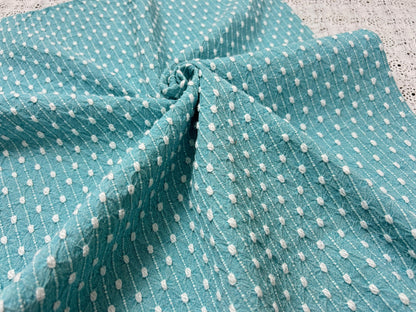 Raindrop Vintage Woven Chenille Fabric 19x23", Bates Nubby Pinstripe Quilt Material